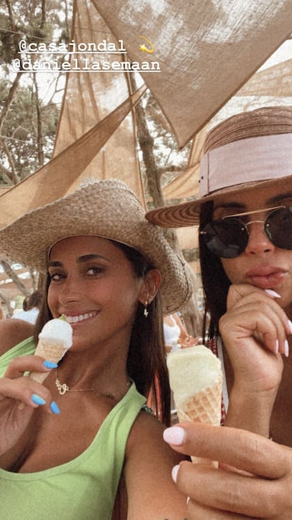 Antonela Roccuzzo y Daniella Semaan