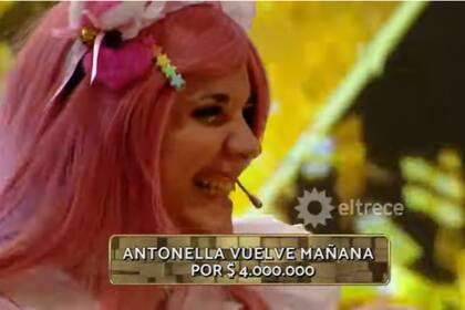 Antonella ganó los dos millones de pesos y aceptó volver para intentar duplicar el monto (Foto: Captura)
