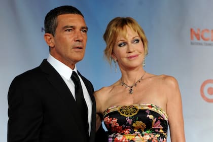 Antonio Banderas y Melanie Griffith cuando eran pareja