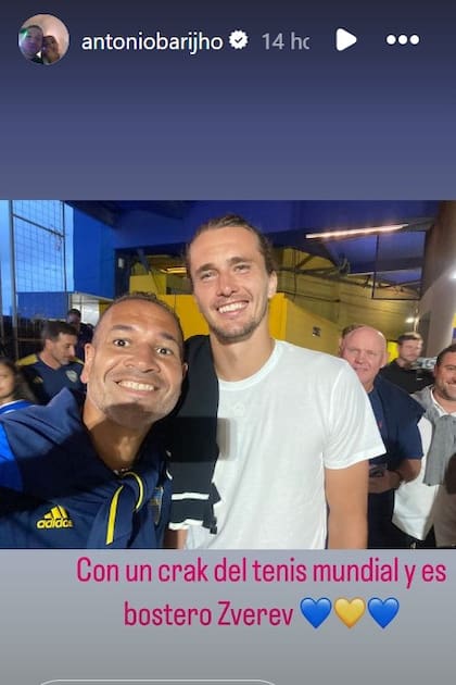 Antonio "Chipi" Barijho se sacó una foto con Alexander Zverev