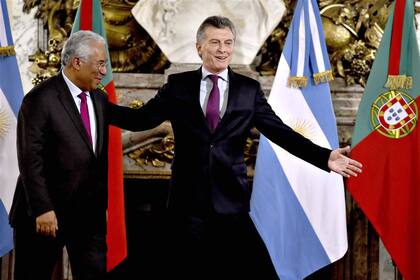 António Costa fue recibido ayer por Mauricio Macri en la Casa Rosada