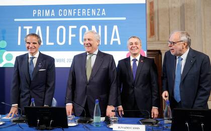 Antonio Tajani compartió imágenes de la Italofonia con Rafael Grossi como orador