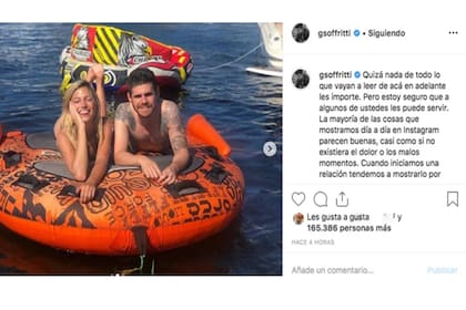 Anunciaron su separación por redes sociales (Foto Instagram: @gsoffritti)