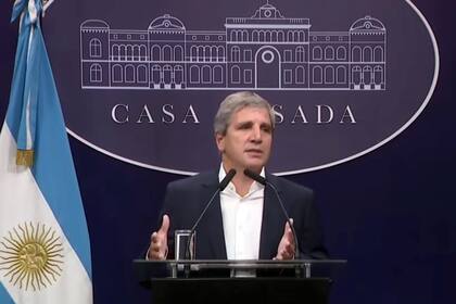Anuncio del Ministro Luis Caputo