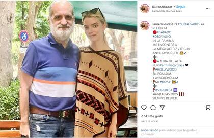 Anya Taylor-Joy en Buenos Aires con el diseñador Laurencio Adot