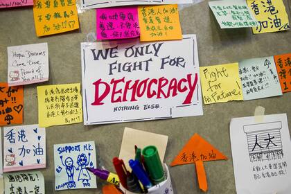 Los manifestantes reclaman a China mayores libertades políticas