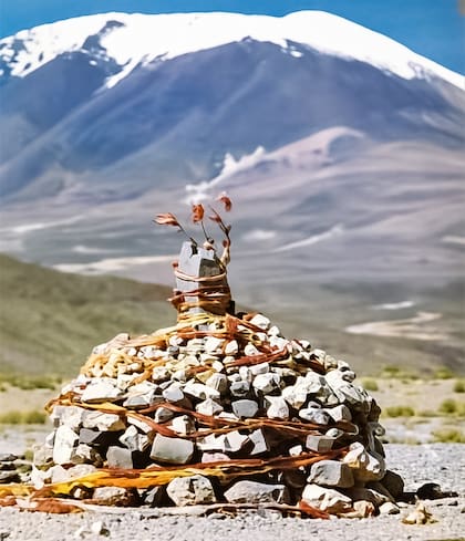 Apacheta en el norte de los Andes