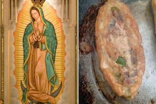 Vio a la Virgen de Guadalupe en la comida y hay conmoción alrededor de su significado