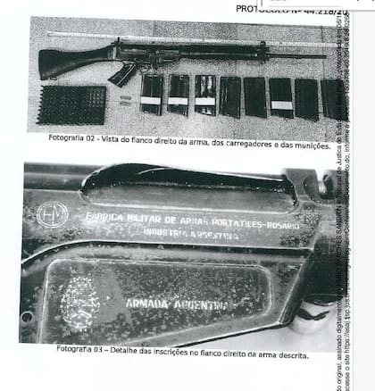 Aparición cada vez más frecuente en cárteles narcos de Brasil de fusiles de origen argentinos, de Fabricaciones Militares.