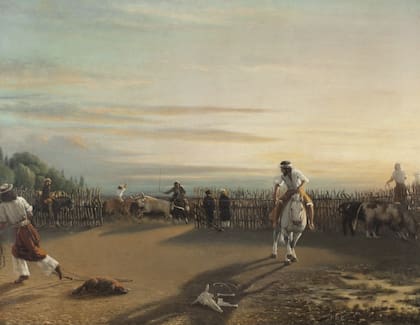 "Apartando en el corral" (c.1861), de Prilidiano Pueyrredón, vendida en Naón en junio de 1999 por 551.530 dólares