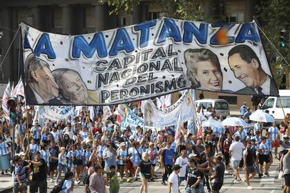 La columna de militantes de La Matanza