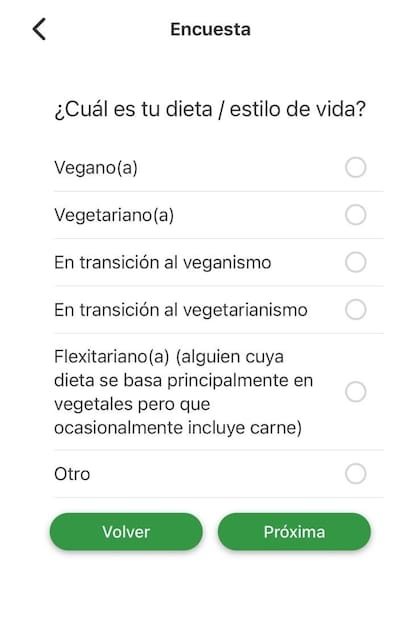 Aplicación de citas Veggly
(Foto: captura de pantalla)