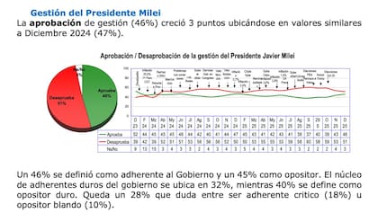 Aprobación del presidente Milei