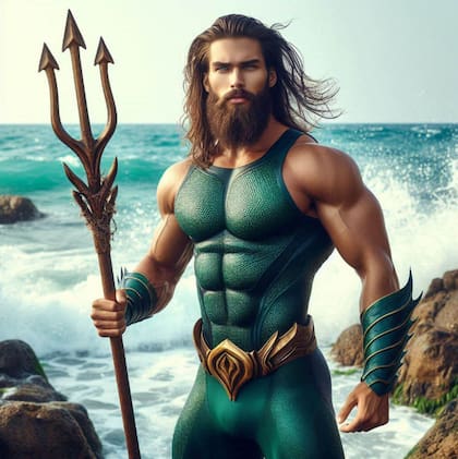 Aquaman reimaginado por la inteligencia artificial de Copilot