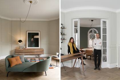 Aquí, Meritxell Ribé y Josep Puigdomènech, de Meritxell Ribé-The Room Studio, responsables de la reforma y la ambientación.