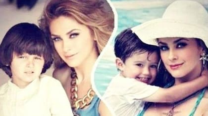 Aracely Arámbula y sus hijos posan para una revista