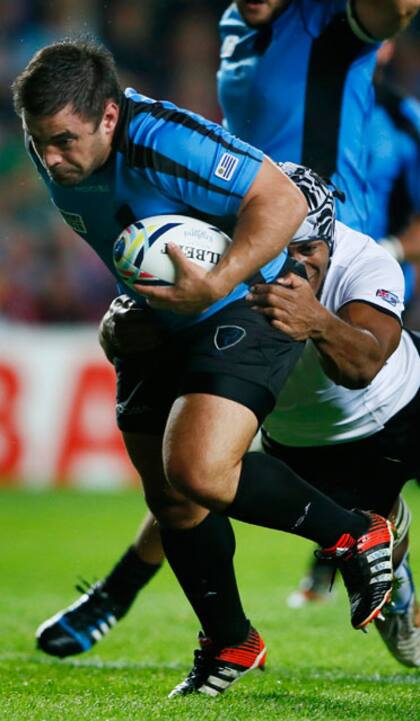 Arboleya, el autor del primer try charrúa