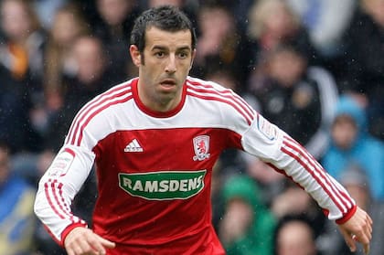 Arca disputó 185 y anotó 9 goles con Middlesbrough entre 2006 y 2013