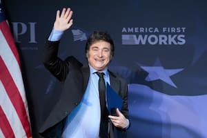 ARCHIVO.- El presidente Javier Milei durante una gala del America First Policy Institute en Mar-a-Lago, el 14 de noviembre de 2024, en Palm Beach, Florida