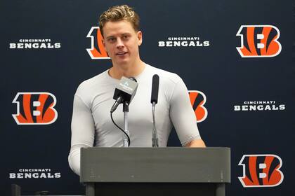 ARCHIVO - El quarterback de los Bengals de Cincinnati Joe Burrow sufrió el robo de varios elementos de valor en su casa de Ohio