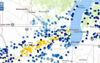 Áreas afectadas por la nieve (weather.gov)