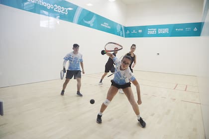 Argentina contra Estados Unidos por la final de dobles mixto, en el Centro Deportivo de las Raquetas: Diego García y María José Vargas