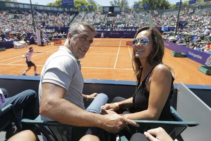Batistuta y familia, en el Argentina Open 2019