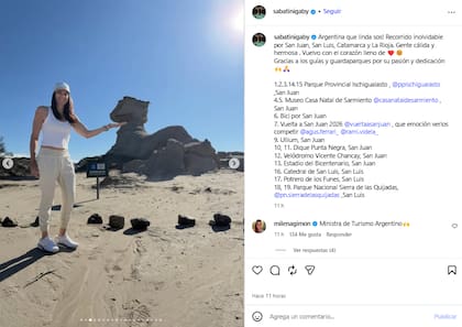 “Argentina, qué linda sos”, expresó la extenista en sus redes (Foto: Instagram @sabatinigaby)
