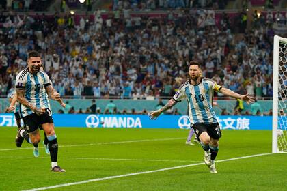 Argentina vs Australia, por los octavos de final de la copa del mundo Qatar 2022, en el Ahmad Bin Ali Stadium 
Gol de Lionel Messi 