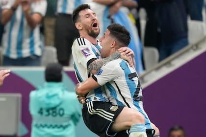 Argentina vs México, estadio Lusail de Doha, Qatar
Enzo Fernández celebra su gol