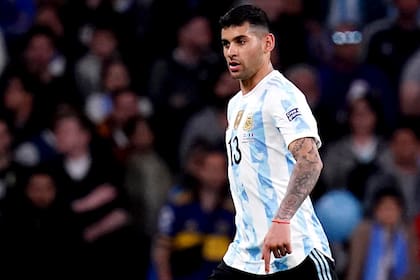 Argentina's Cristian Romero during the Finalissima 2022 match at Wembley Stadium, London. Picture date: Wednesday June 1, 2022. (Photo by John Walton/PA Images via Getty Images)