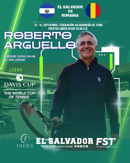 Argüello trabaja para la Federación Salvadoreña de Tenis desde octubre de 2024: forma a chicos y, también, asesoró al equipo de Copa Davis, donde actúa el doblista Marcelo Arévalo, ex N° 1