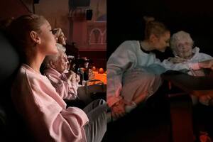 Ariana Grande celebró un día especial con su Nonna en el cine de su infancia (Foto Instagram)