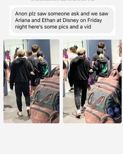 Ariana y Ethan juntos por Disneyland