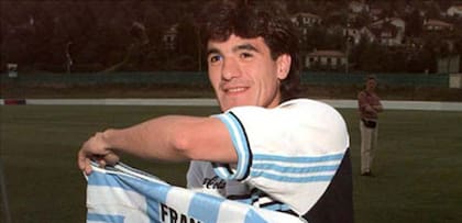 Ariel Ortega en L''Etrat durante el Mundial de Francia en 1998