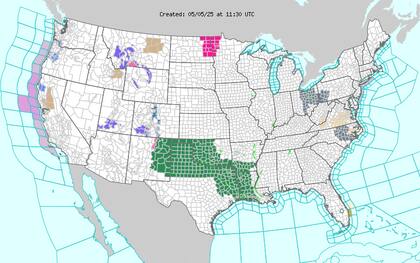 Ark-La-Tex en riesgo moderado de inundaciones: sistema estacionario podría descargar +10 cm de agua en horas