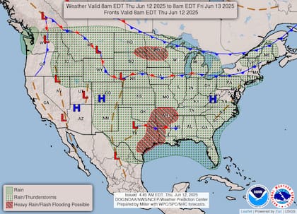 ArkLaTex en alerta: acumulados de 50 a 100 mm de lluvia aumentan riesgo de inundaciones