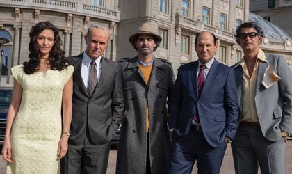Armando Bó junto al elenco de la nueva temporada de la serie de Amazon Prime Video, El Presidente