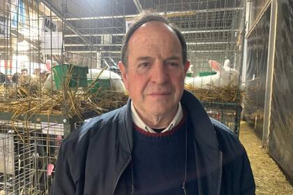 Armando Vasallo, criador de conejos de Marcos Paz, provincia de Buenos Aires