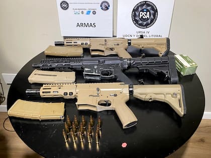 Armas decomisadas a una banda narco en Santa Fe