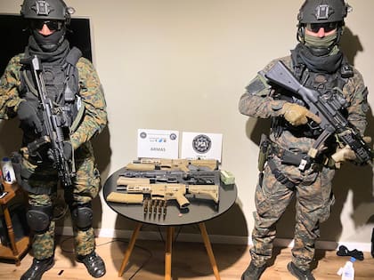 Armas decomisadas a una banda narco en Santa Fe