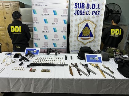 Armas secuestradas a la Banda del FAL