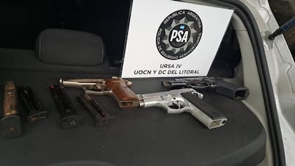 Armas secuestradas por la PSA