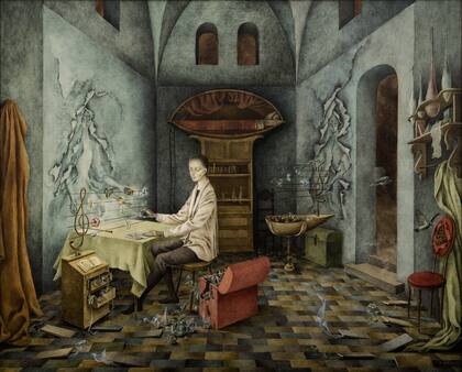 Armonía (Autorretrato sugerente), realizada por Remedios Varo en 1956, fue comprada en 2020 por 6,18 millones de dólares, cifra récord para la artista. Cedida por Eduardo Costantini para la bienal, no se exhibía desde 1986