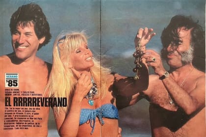 Arnaldo André, Susana Giménez y Carlos Saúl Menem compartieron uvas frente al mar...