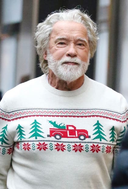 Arnold Schwarzenegger fue fotografiado en el set de The Man With The Bag, película en la que interpreta a Santa Claus. Con un sueter navideño, el cabello canoso y una barba blanca, el actor generó sensación en las calles de Manhattan