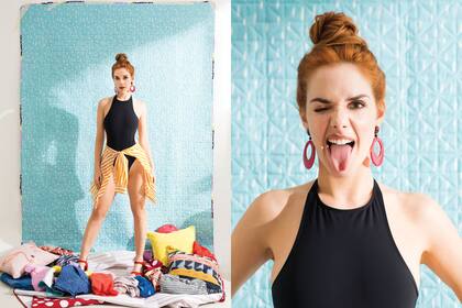 AROS (LAS JUANA’S NIGHT, $1890), ENTERIZA (POMPAVANA, $1680), CAMISA (AY Not dead, $2485), sandalias (SOFI MARTIRÉ, $2650).