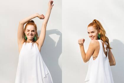 AROS (LAS JUANA’S NIGHT, $1890), VESTIDO (KOXIS, $1295).