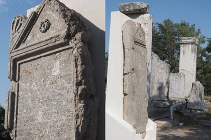 La inscripción de la piedra fue descubierta en 1923, por los primeros arqueólogos que exploraron las ruinas de la ciudad romana