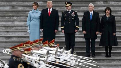 Desfile inaugural que llevó a Donald Trump desde el Capitolio hasta la Casa Blanca en 2017.